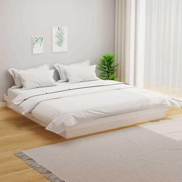 vidaXL Bedframe massief hout wit 180x200 cm, Huis en Inrichting, Verzenden, Nieuw