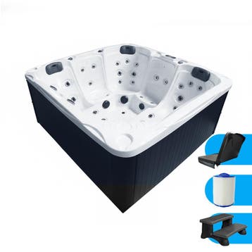 Spa Marbella | 4 persoons | Jacuzzi | 200 x 200 x 90 cm, Tuin en Terras, Ophalen, Nieuw, Vast