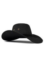 Cowboyhoed Zwart Flax Lichtgewicht Zwarte Linnen Cowboy West, Ophalen of Verzenden, Nieuw