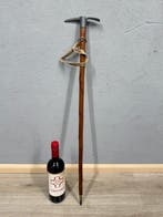 Wandelstok - Hout, Metaal - alpenstok / bergstok, Antiek en Kunst