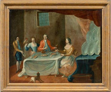 Venetian school (second half of the XVIII) - Interior with a, Antiek en Kunst