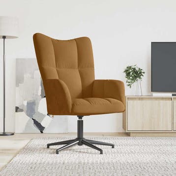 vidaXL Relaxstoel fluweel bruin, Huis en Inrichting, Fauteuils, Verzenden, Nieuw