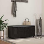vidaXL Hallenbank Zwarte Eik 100 x 38 x 46 cm Geengineerd, Verzenden