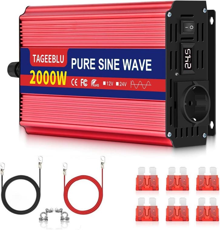 24V naar 230V Omvormer 2000W | Retour deal | Sla nu toe, Bricolage & Construction, Panneaux solaires & Accessoires, Envoi