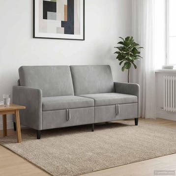 vidaXL Sofa met Opbergruimte Lichtgrijs 172 x 78 x 87 cm, Verzenden, Nieuw