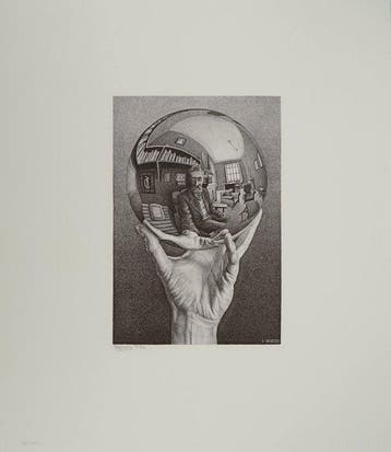 M.C. Escher (1898-1972) - Main avec globe réfléchissant