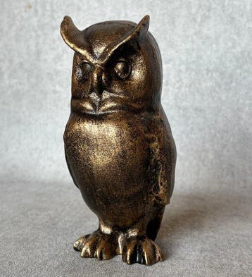 Beeld, Uil - 16.5 cm - Gietijzer, Antiek en Kunst