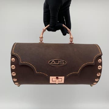 Handtas brown round handbag, Ophalen of Verzenden