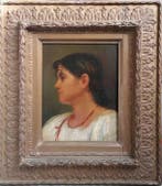 Albert Anker (1831-1910) After - Portrait of a young girl, Antiek en Kunst
