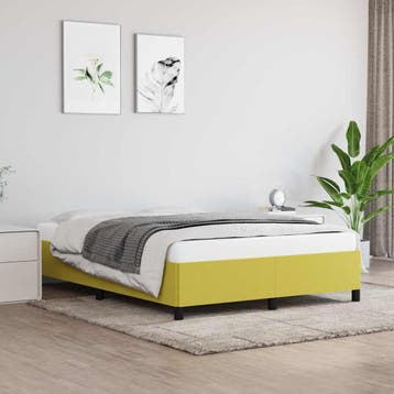 vidaXL Bedframe zonder matras 140x190 cm stof groen, Verzenden