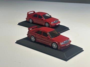 Minichamps 1:43 - Modelauto (2) - Mercedes 190E EVO I + 190