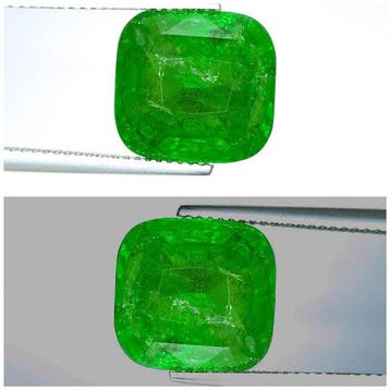 Tsavorite - 12.00 ct - International Gemological Institute, Nieuw