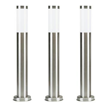 Tuinverlichting Modern Lech 2 (set van 3 stuks) RVS Tuinlamp, Tuin en Terras, Verzenden, Nieuw