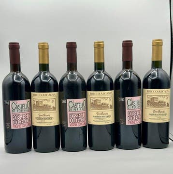 1998 x3 Terre Bianche & 1993 x3 Castello di Perinaldo -, Nieuw