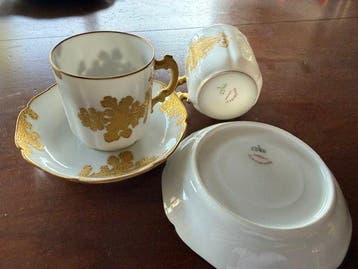 Haviland & Co. Limoges - Kop en schotel (11) - Porselein -, Antiquités & Art