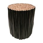 Houten krukje bijzettafel handgemaakt 40 cm hoog 34 cm, Huis en Inrichting, Ophalen of Verzenden, Nieuw