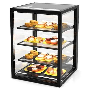 Neutrale Vitrine | INTEGRA | Zwart | 4 Niveaus |, Verzenden, Nieuw in verpakking