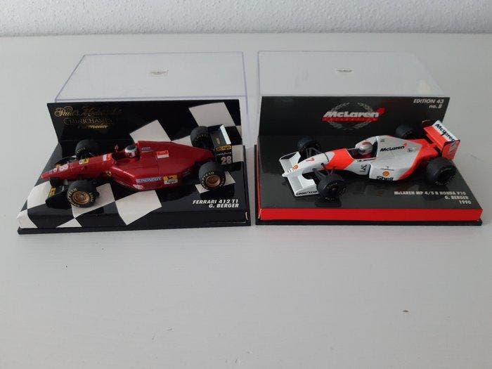2x Gerhard Berger Österrech 1:43 - Modelauto (2) -, Hobby & Loisirs créatifs, Voitures miniatures | 1:5 à 1:12