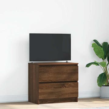 vidaXL Tv-meubel 60x35x54 cm bewerkt hout bruin eikenkleur, Huis en Inrichting, Verzenden, Nieuw