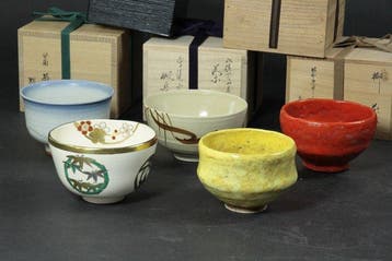 Theekom - Set van 5 Japanse Matcha-Chawan voor
