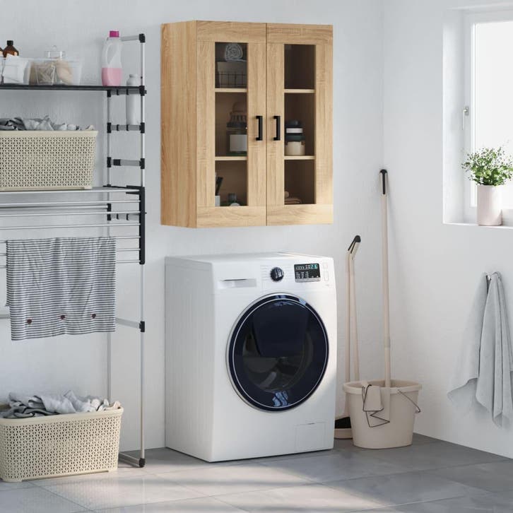 vidaXL Bovenkast 69,5x34x90 cm sonoma eikenkleurig, Maison & Meubles, Armoires | Dressoirs, Envoi