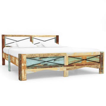 vidaXL Bedframe massief gerecycled hout 180x200 cm, Huis en Inrichting, Verzenden, Nieuw