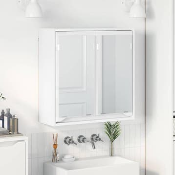 vidaXL Badkamerspiegelkast met plank Wit 60 x 20 x 60 cm, Verzenden, Nieuw