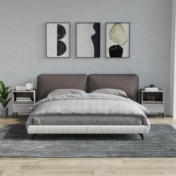 vidaXL Nachtkastjes 2 st 40x35x50 cm grijs sonoma, Verzenden