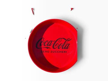 COCA COLA - Plateau (4) - Métal - Matériel publicitaire, Antiek en Kunst