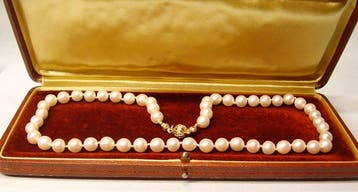 Halsketting - 14 karaat Geel goud - 165.00ct. tw. Parel -, Handtassen en Accessoires, Kettingen, Nieuw