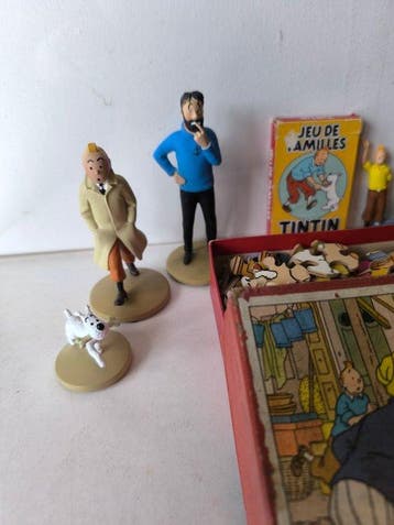 Tintin Tintin-set - Horloge, Figuren, Puzzel (er ontbreken 4, Nieuw