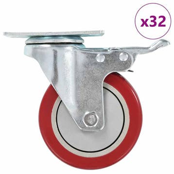 vidaXL Zwenkwielen 32 st 100 mm, Verzenden, Nieuw