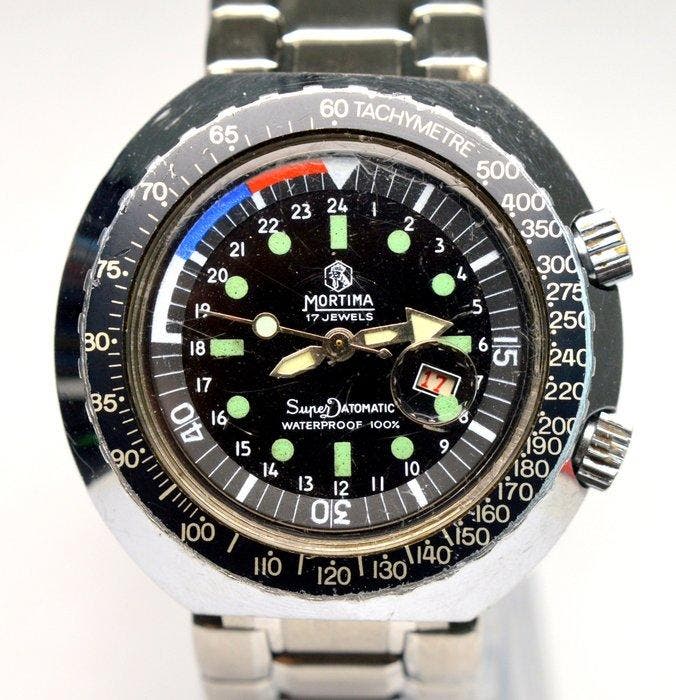 Mortima - Super Automatic 17 Jewels - Waterproof - Zonder, Handtassen en Accessoires, Horloges | Heren