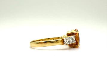 Ring - 18 karaat Geel goud, Witgoud - 2.00ct. tw. Saffier -