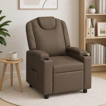 vidaXL Ligstoel Grijs 75 x 95 x 106 cm Stof, Verzenden