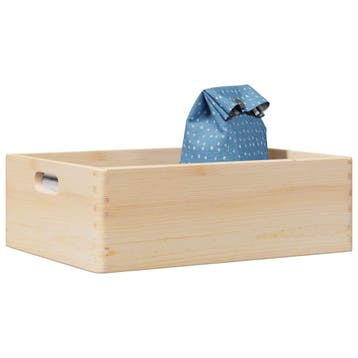 vidaXL Houten kist met handvatten 40x30x13 cm massief, Doe-het-zelf en Bouw, Verzenden, Nieuw