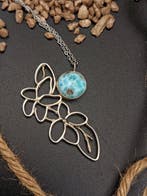 Bijou artisanal en argent 925 avec Larimar, de qualité