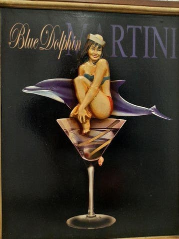 Martini - reclamesign - Reclamebord - Hout