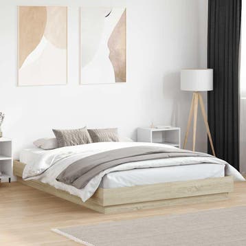 vidaXL Bedframe bewerkt hout sonoma eikenkleurig 160x200 cm, Verzenden