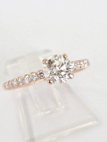 Verlovingsring - 14 karaat Roségoud - 0.82ct. tw. Diamant