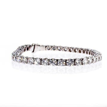 Armband - 18 karaat Witgoud - 12.61ct. tw. Diamant