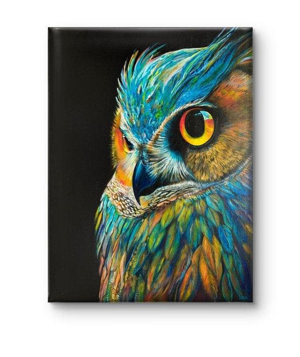 Luca Domiro - Sunset Horizon Owl - LARGE A1 LIMITED EDITION, Antiquités & Art, Art | Objets design