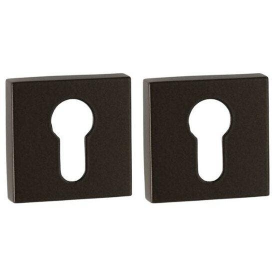 Set van twee cilinderplaatjes vierkant brons, Bricolage & Construction, Châssis & Portes coulissantes, Enlèvement ou Envoi