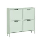 2dekans | SoBuy Schoenenkast FSR100-GR - 4 Klaplades - 100 x, Huis en Inrichting, Kasten | Schoenenkasten, Ophalen of Verzenden
