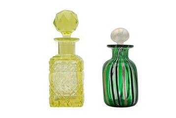 Parfumfles (2) - Glas, Antiek en Kunst