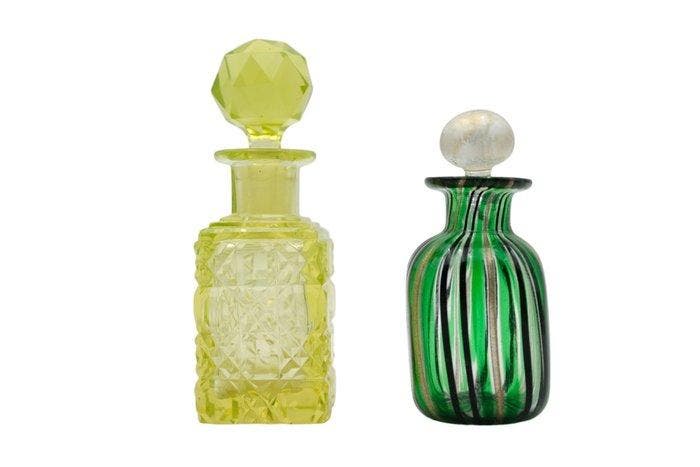 Parfumfles (2) - Glas, Antiquités & Art, Antiquités | Verre & Cristal