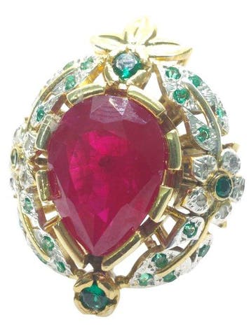 Sans prix de réserve - Bague - 9 carats Argent, Or jaune