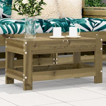 vidaXL Tuinvoetenbank 62x30x32 cm geïmpregneerd grenenhout, Verzenden