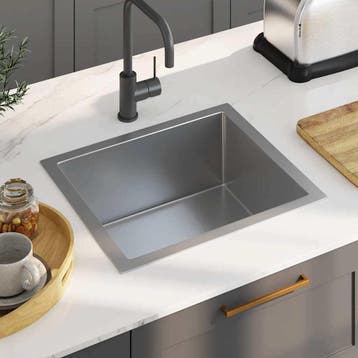 vidaXL Gootsteen handgemaakt roestvrij staal, Huis en Inrichting, Keuken | Keukenelementen, Verzenden, Nieuw