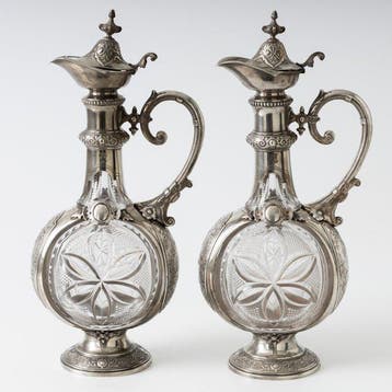 Wijnkan Art-Nouveau - Aiguière (2) - Argent 800